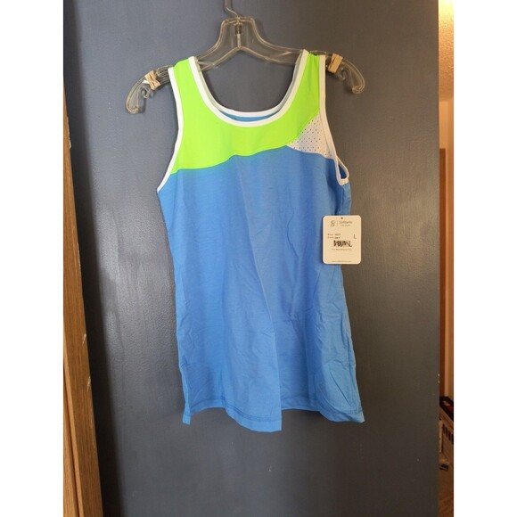 SOFIBELLA Women's Large 3 Piece Tennis/Activewear Shirt, Tank & Skort Set Blue - Picture 6 of 13